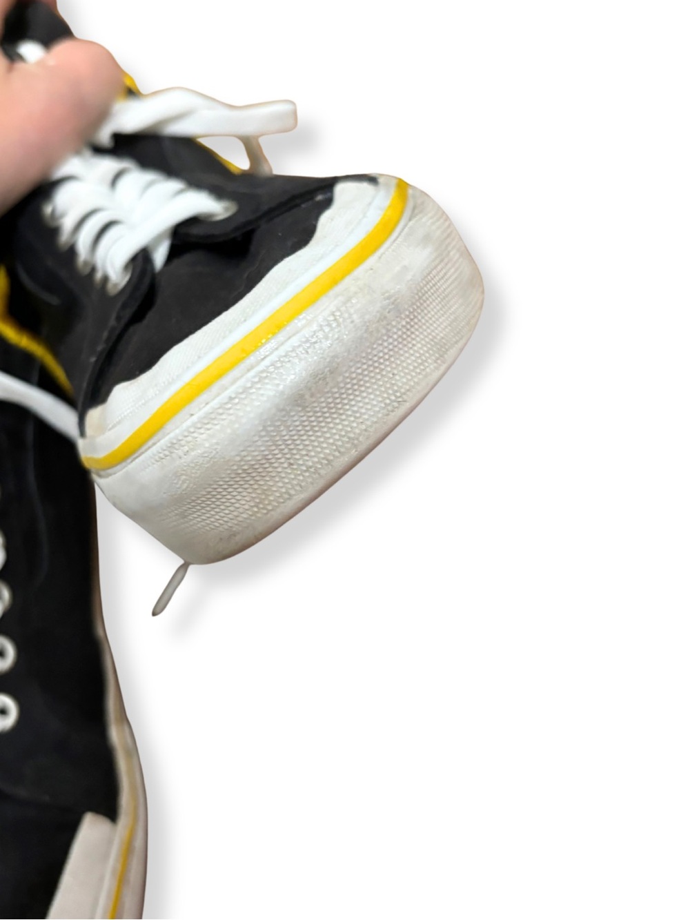 Vans x National Geographic Sk8-Hi Black Yellow Embroidered Sneakers Size 7 - Picture 8 of 13